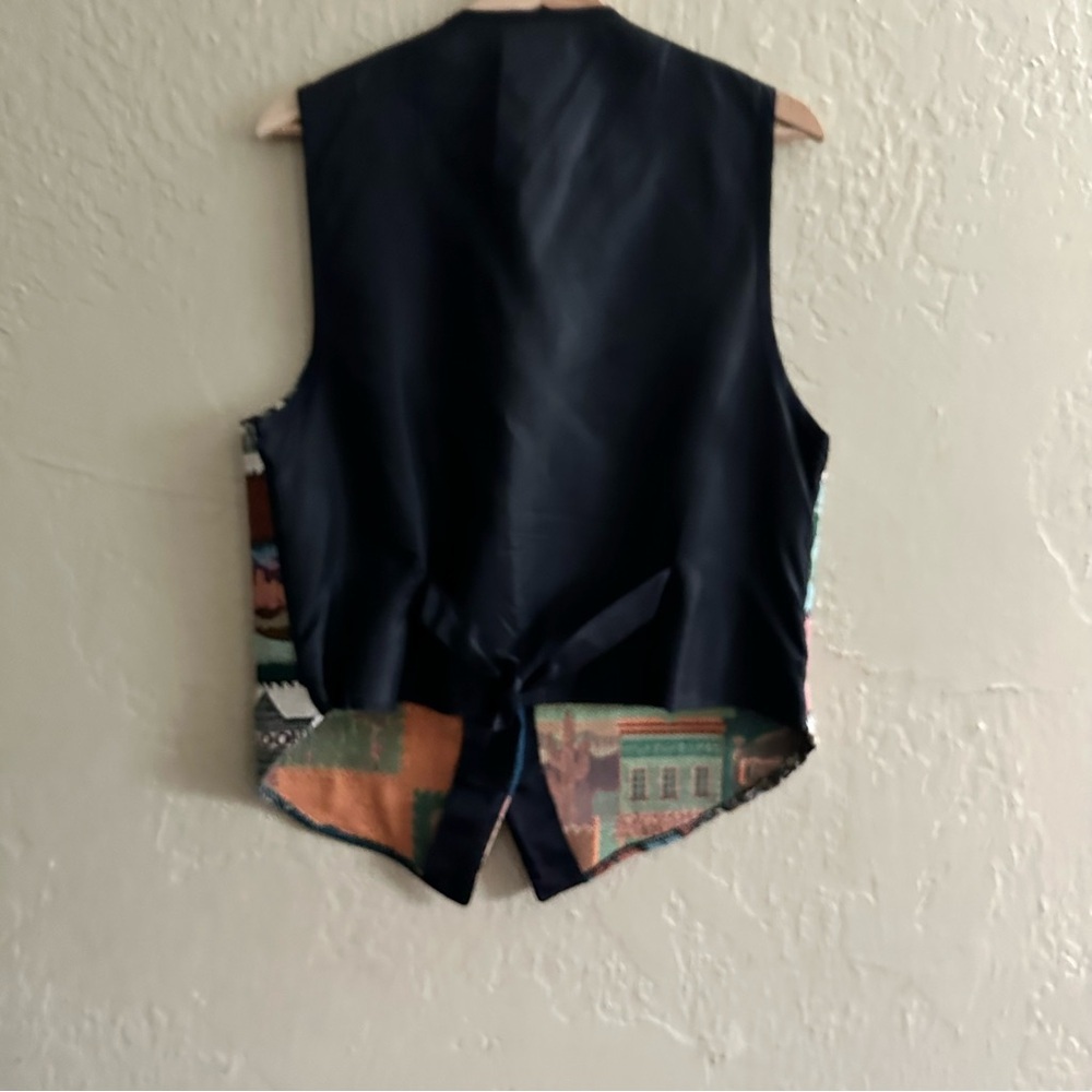 Southwestern Patchwork Vest in Multi-Color - Vintage - Picture 6 of 6